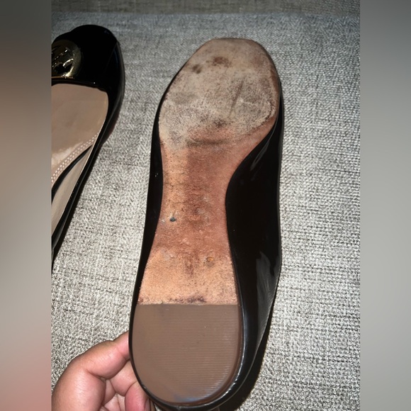 Tory Burch Square Toe Logo Soft Patent Flat - Picture 16 of 16